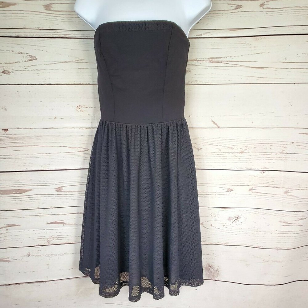 Silvian Heach Black Strapless A-line Dress S - Picture 2 of 12